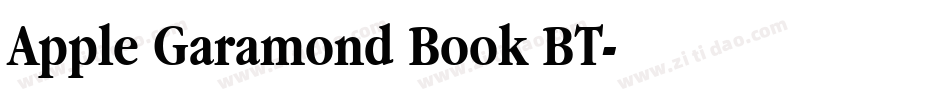 Apple Garamond Book BT字体转换